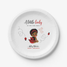 Baby Shower Ladybug Afro-Américaine Rouge et Noire