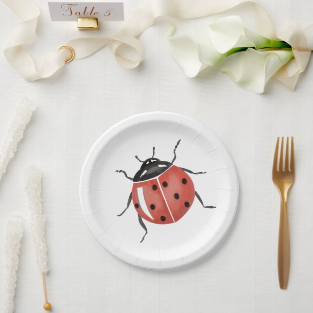 Assiettes En Carton Baby shower Ladybug mignon (Mariage)