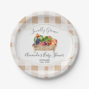 Assiettes En Carton Baby shower Légume du marché agricole cultivé loca