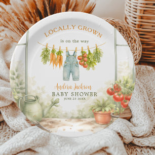Assiettes En Carton Baby Shower Linge de Vêtements de Jardin Local