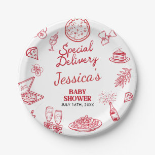 Assiettes En Carton Baby Shower Livraison Spéciale Fantaisiste