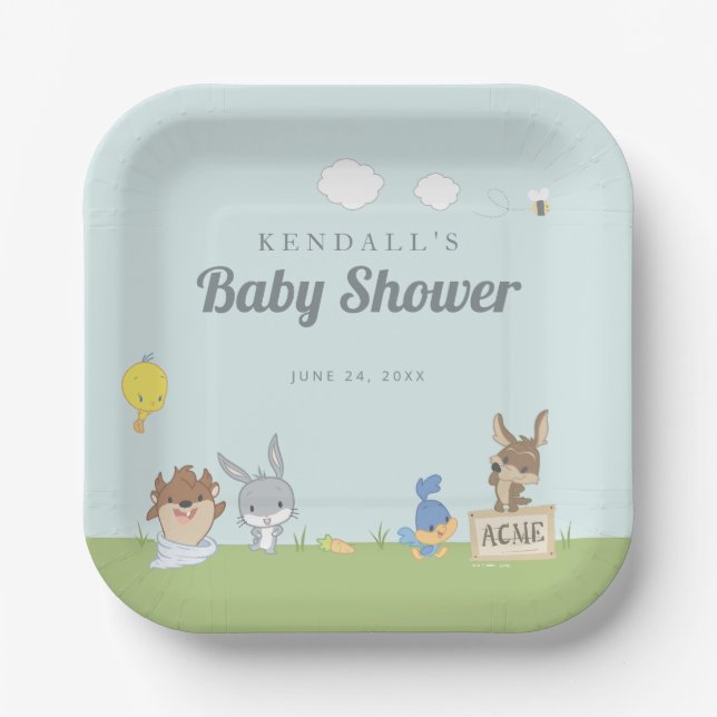 ASSIETTES EN CARTON BABY SHOWER LOONEY TUNES™ (Recto)