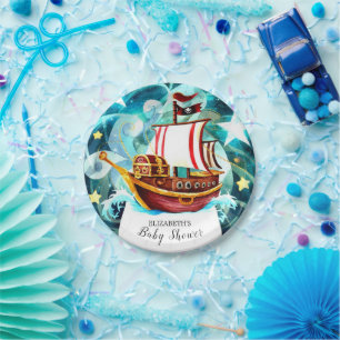 Assiettes En Carton Baby shower Magique Petit Pirate