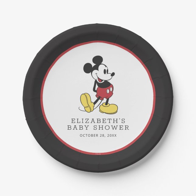 Assiettes En Carton Baby shower Mickey Mouse (Devant)