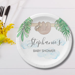 Assiettes En Carton Baby shower neutre genre mignon