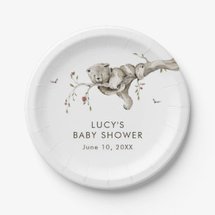 Assiettes En Carton Baby Shower Ours