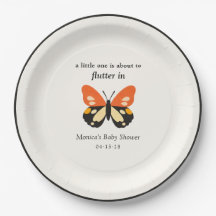 Baby Shower Papillon Minimaliste Moderne