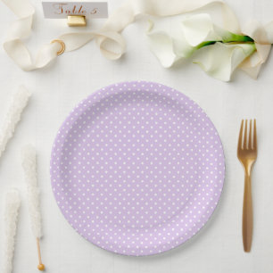 Assiettes En Carton Baby Shower Pastel Rose à pois