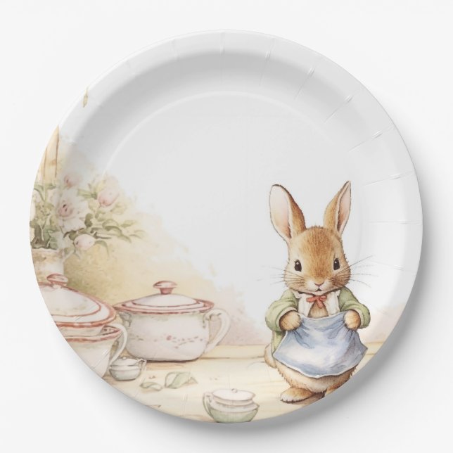 Assiettes En Carton Baby shower Peter Rabbit (Devant)
