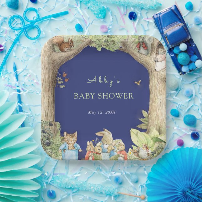 Assiettes En Carton Baby shower Peter the Rabbit Forest Friends (Fête)