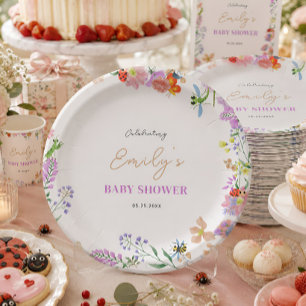 Assiettes En Carton Baby Shower Petit Bébé Coccinelle d'Amour