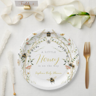 Assiettes En Carton Baby Shower Petite Abeille Fleur Sauvage
