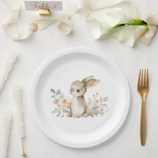 Assiettes En Carton Baby Shower Plates Bunny Themed Baby Shower