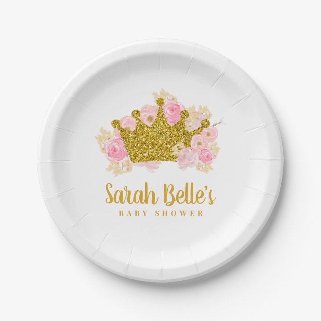 Assiettes En Carton Baby shower Princess Fairytale (Devant)