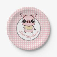Baby shower rose En vichy rose