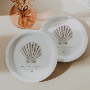 Assiettes En Carton Baby shower Shell