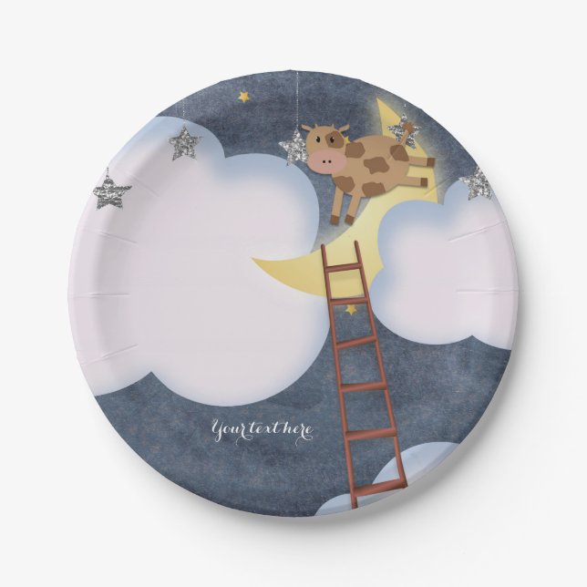 Assiettes En Carton Baby shower Storybook Nursery Rhyme Custom Party (Devant)