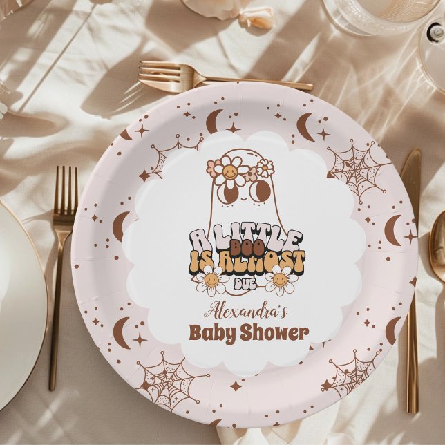 Assiettes En Carton Baby shower super Halloween Little Boo (Créateur téléchargé)