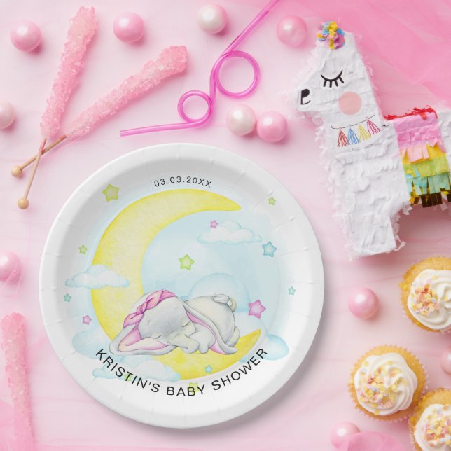 Assiettes En Carton Baby shower Sweet Dreams (Fête)