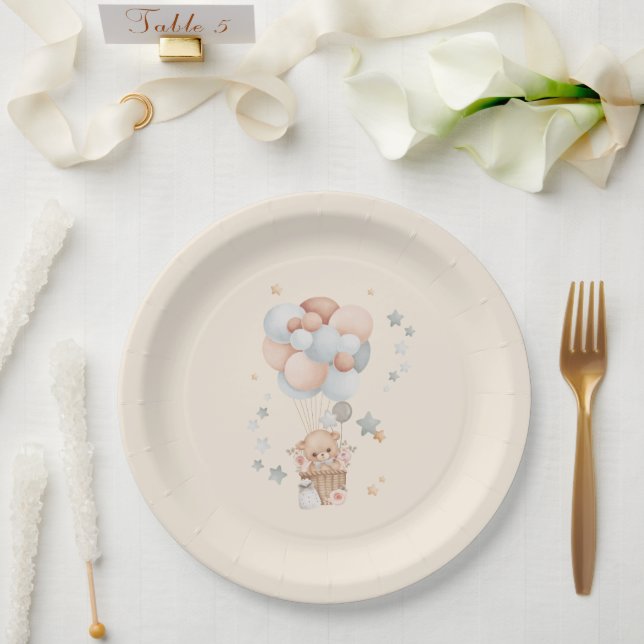 Assiettes En Carton Baby shower Teddy Bear (Mariage)