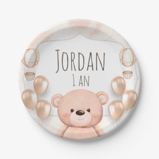 Assiettes En Carton Baby shower Teddy bear ours