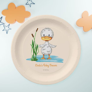 Assiettes En Carton Baby shower Whimsical Duckkling