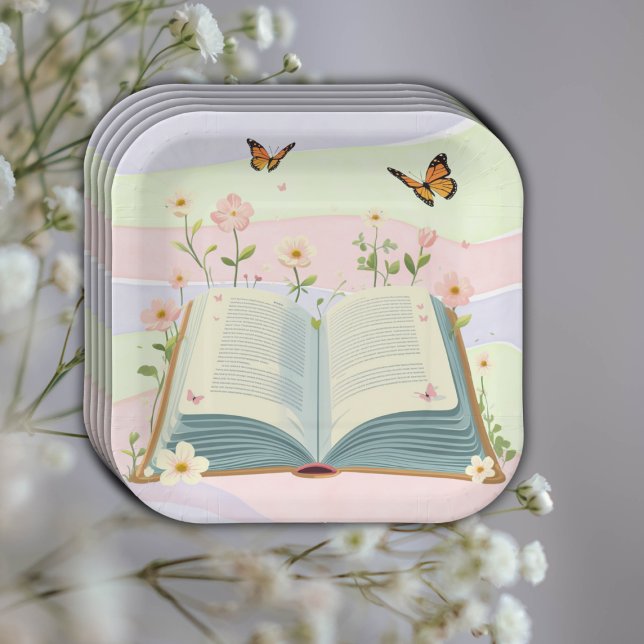 Assiettes En Carton Baby shower Whimsical Storybook (Créateur téléchargé)