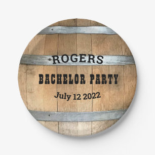 Assiettes En Carton Bachelor Party Russe Whiskey Barrel