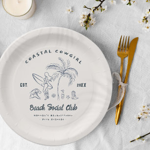 Assiettes En Carton Bachelorette Coastal Cowgirl