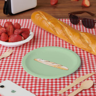Assiettes En Carton Baguette française