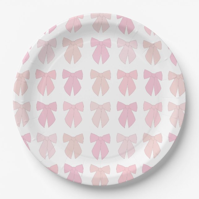 Assiettes En Carton Baies roses (Devant)