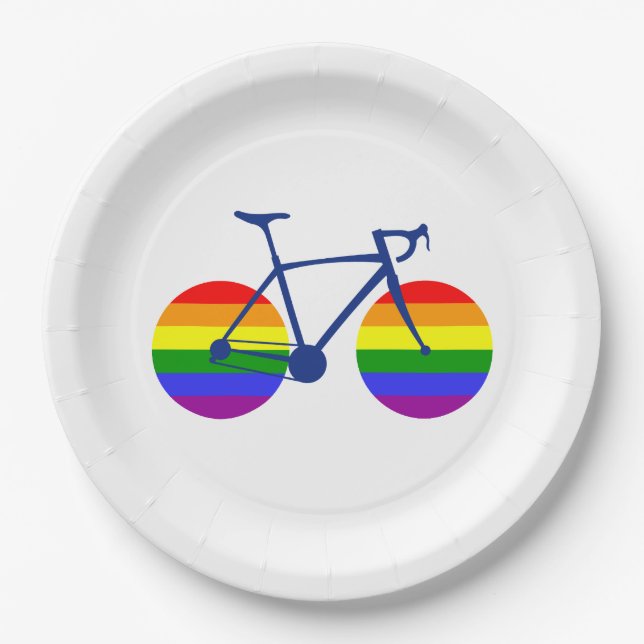 Assiettes En Carton Balade En Vélo Pride (Devant)