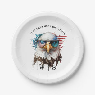 Assiettes En Carton Bald Eagle moderne & unique USA symbole national