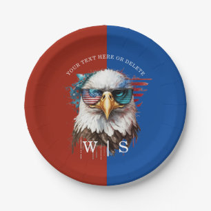 Assiettes En Carton Bald Eagle moderne & unique USA symbole national