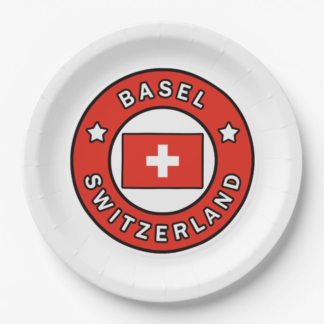 Assiettes En Carton Bâle Suisse (Devant)