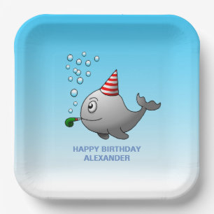 Assiettes En Carton Baleine prête à faire la fête