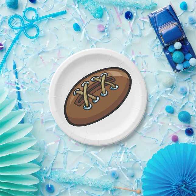 Assiettes En Carton Balle de rugby (Créateur téléchargé)