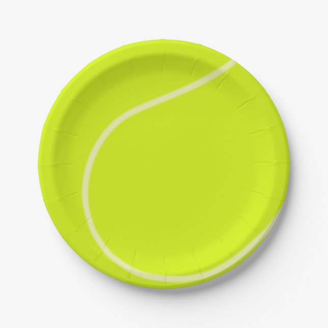 Assiettes En Carton Balle de tennis (Devant)