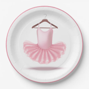Assiettes En Carton Ballerina Tutu Ballet Rose Girly Elegant Glam