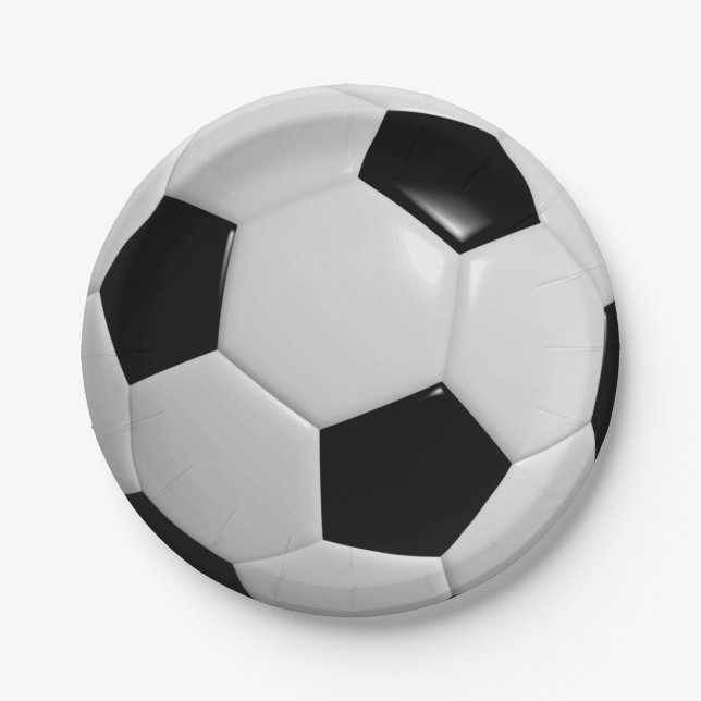 Assiettes En Carton Ballon de foot (Devant)