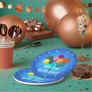 Assiettes En Carton Ballons pour la célébration d'anniversaire,