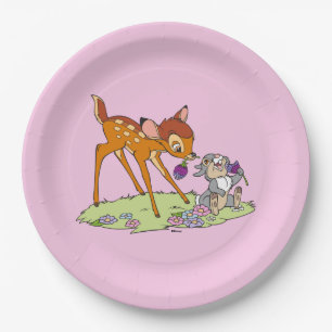 Assiettes En Carton Bambi & Thumper Manger Fleurs de trèfle
