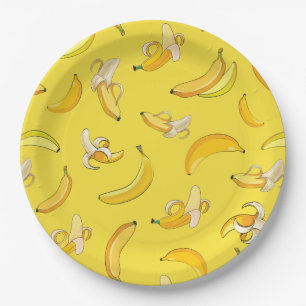 Assiettes En Carton Banana Pattern 4