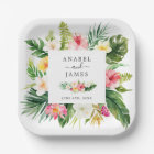 Banane de Palm Tropical Feuilles Blush Floral Mari