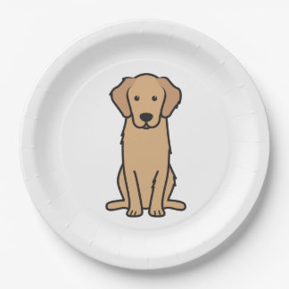 Assiettes En Carton Bande dessinée de chien de golden retriever