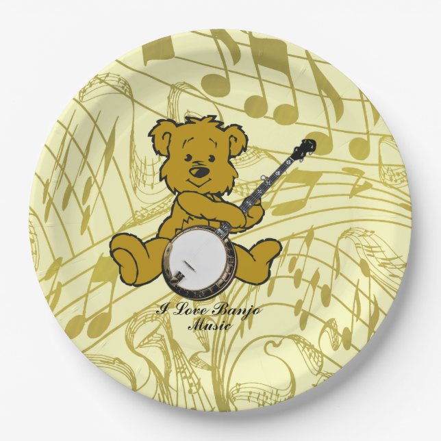ASSIETTES EN CARTON BANJO BEAR- (Devant)