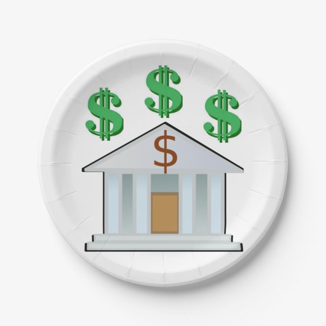 Assiettes En Carton Banquier des plaques de papier (Devant)