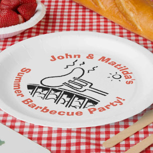 Assiettes En Carton Barbecue de jardin de plein air en été