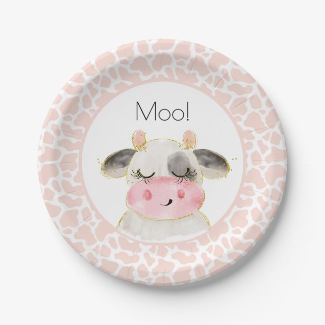 Assiettes En Carton Barnyard Birthday Plate Oink Moo Cockadoodledoo (Devant)