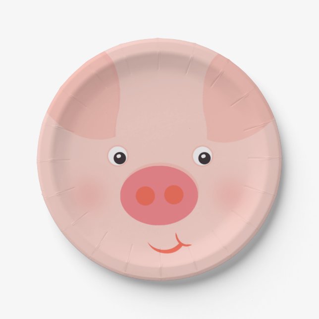 Assiettes En Carton Barnyard Piggy (Devant)